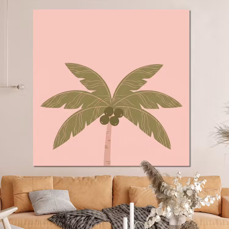 Forex - Boom - Palm - Natuur - Illustratie - Roze — 4