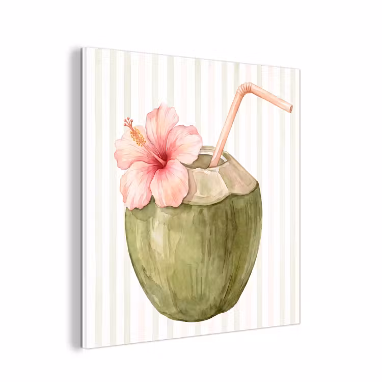 Forex - Kokosnoot - Drank - Tropisch - Illustratie - Zomer — 1