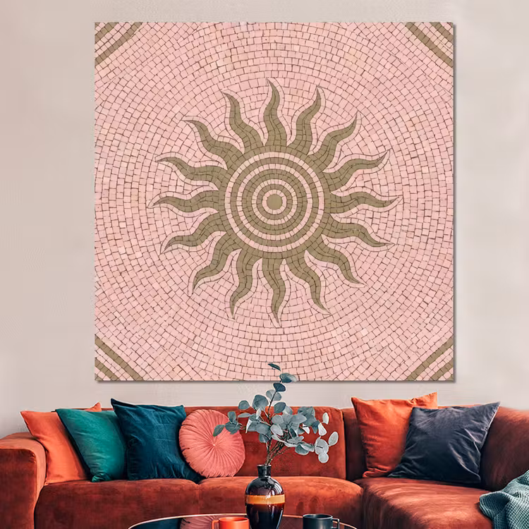 Forex - Mozaïek - Zon - Patroon - Klassiek - Roze — 3