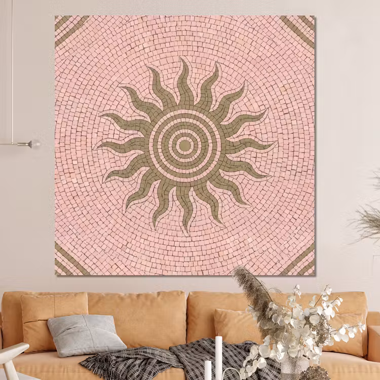 Forex - Mozaïek - Zon - Patroon - Klassiek - Roze — 4