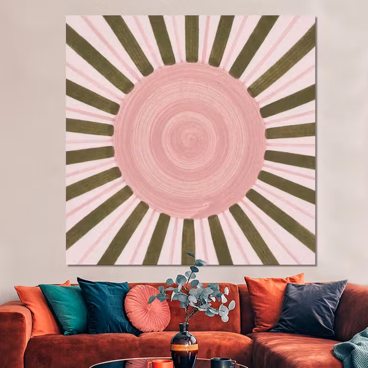 Forex - Patroon - Cirkel - Stralen - Abstract - Roze — 3