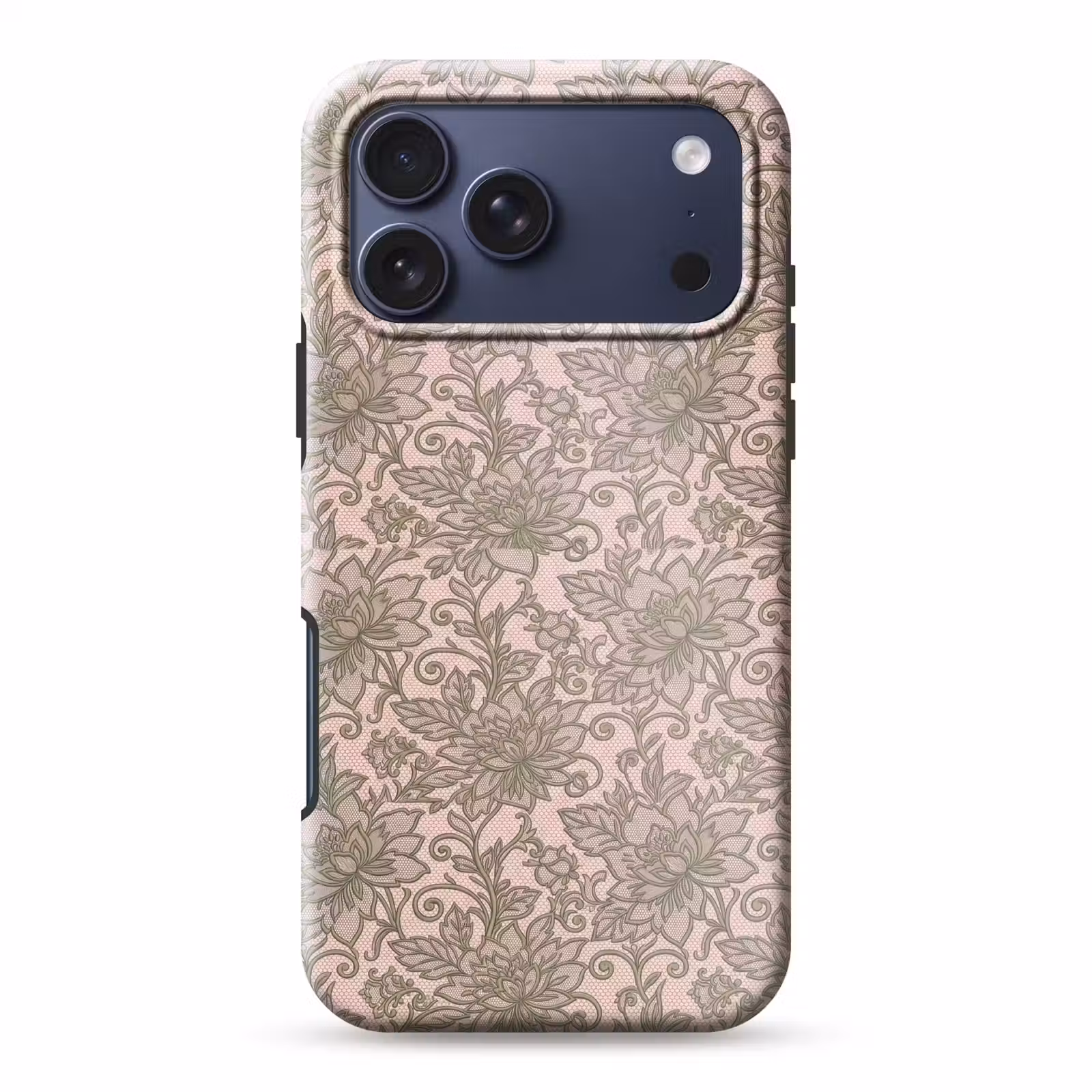 Telefoonhoesje Toughcase - Bloemen - Kant - Patroon - Klassiek - Groen — 1