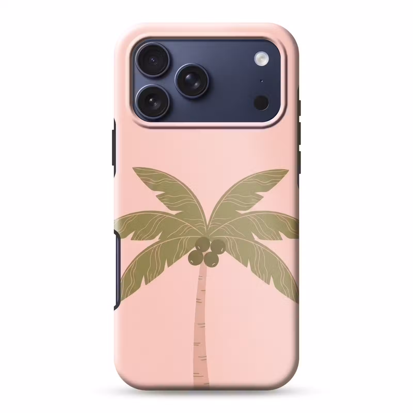 Telefoonhoesje Toughcase - Boom - Palm - Natuur - Illustratie - Roze — 1