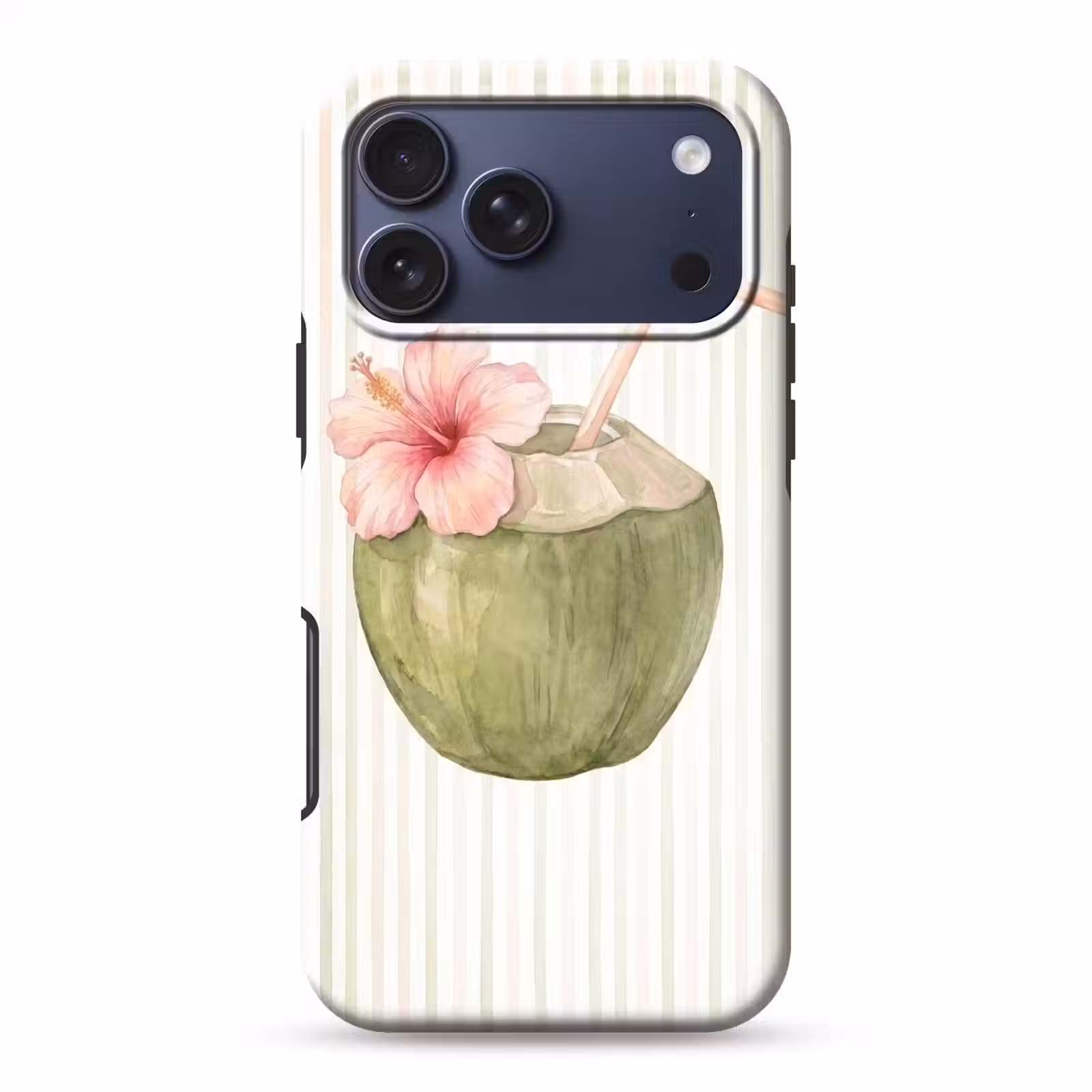 Telefoonhoesje Toughcase - Kokosnoot - Drank - Tropisch - Illustratie - Zomer — 1