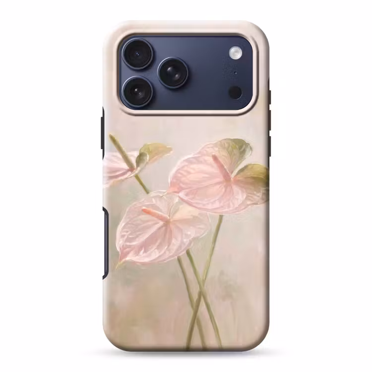 Telefoonhoesje Toughcase - Bloemen - Pastel - Abstract - Natuur - Groen — 1