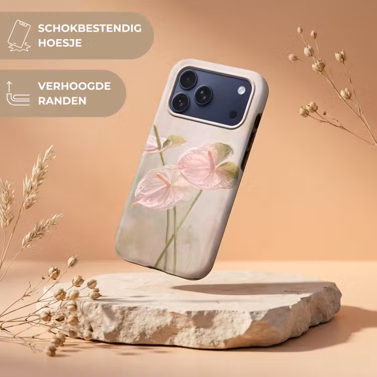 Telefoonhoesje Toughcase - Bloemen - Pastel - Abstract - Natuur - Groen — 5