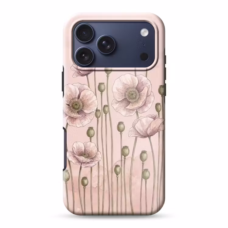 Telefoonhoesje Toughcase - Bloemen - Zomer - Natuur - Aquarel - Roze — 1