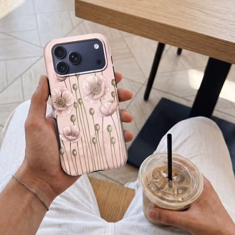 Telefoonhoesje Toughcase - Bloemen - Zomer - Natuur - Aquarel - Roze — 4
