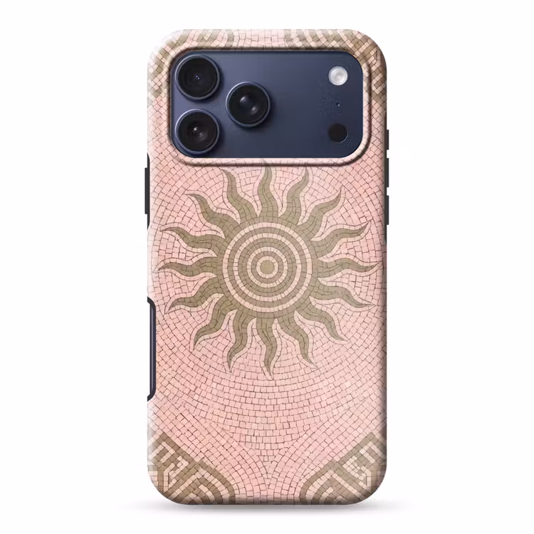 Telefoonhoesje Toughcase - Mozaïek - Zon - Patroon - Klassiek - Roze — 1