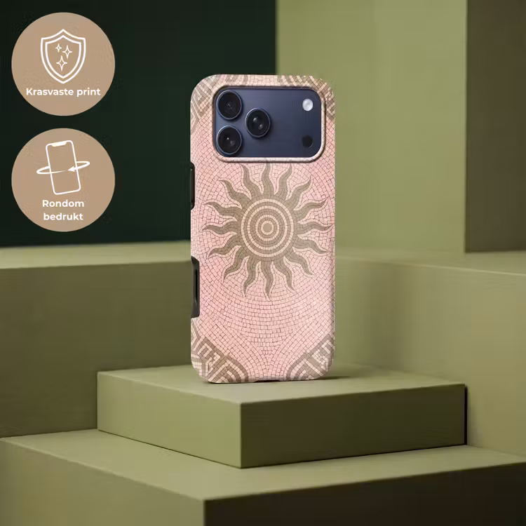 Telefoonhoesje Toughcase - Mozaïek - Zon - Patroon - Klassiek - Roze — 7