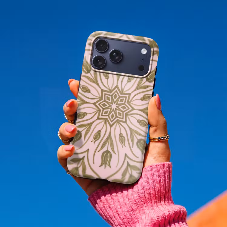 Telefoonhoesje Toughcase - Patroon - Mandala - Decoratie - Abstract - Groen — 2