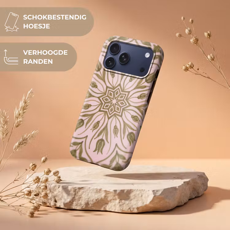 Telefoonhoesje Toughcase - Patroon - Mandala - Decoratie - Abstract - Groen — 5