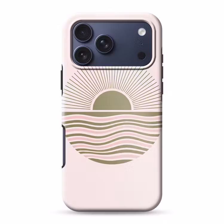 Telefoonhoesje Toughcase - Zon - Zee - Abstract - Modern - Roze — 1