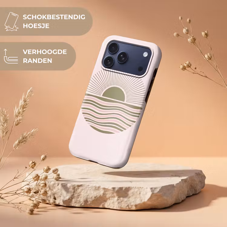 Telefoonhoesje Toughcase - Zon - Zee - Abstract - Modern - Roze — 5