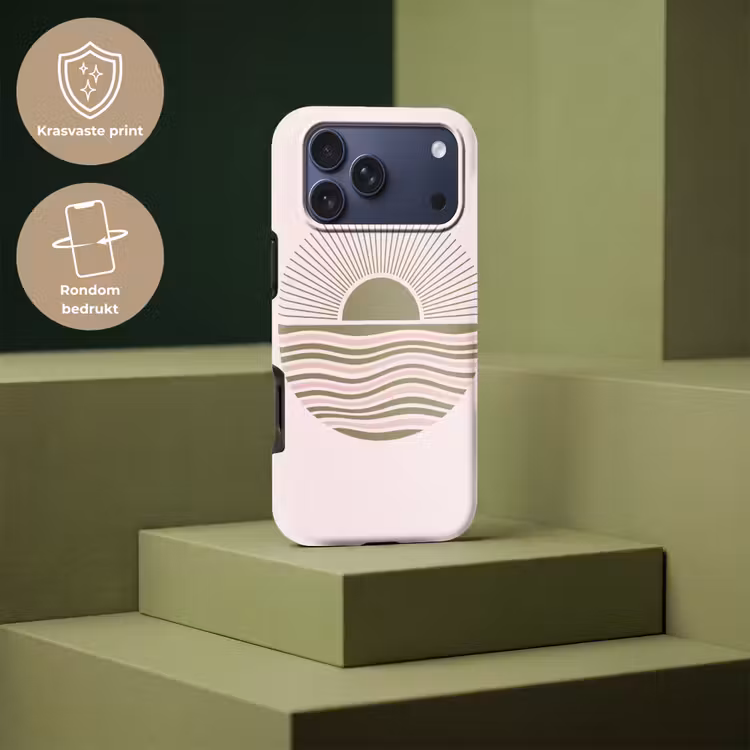 Telefoonhoesje Toughcase - Zon - Zee - Abstract - Modern - Roze — 7