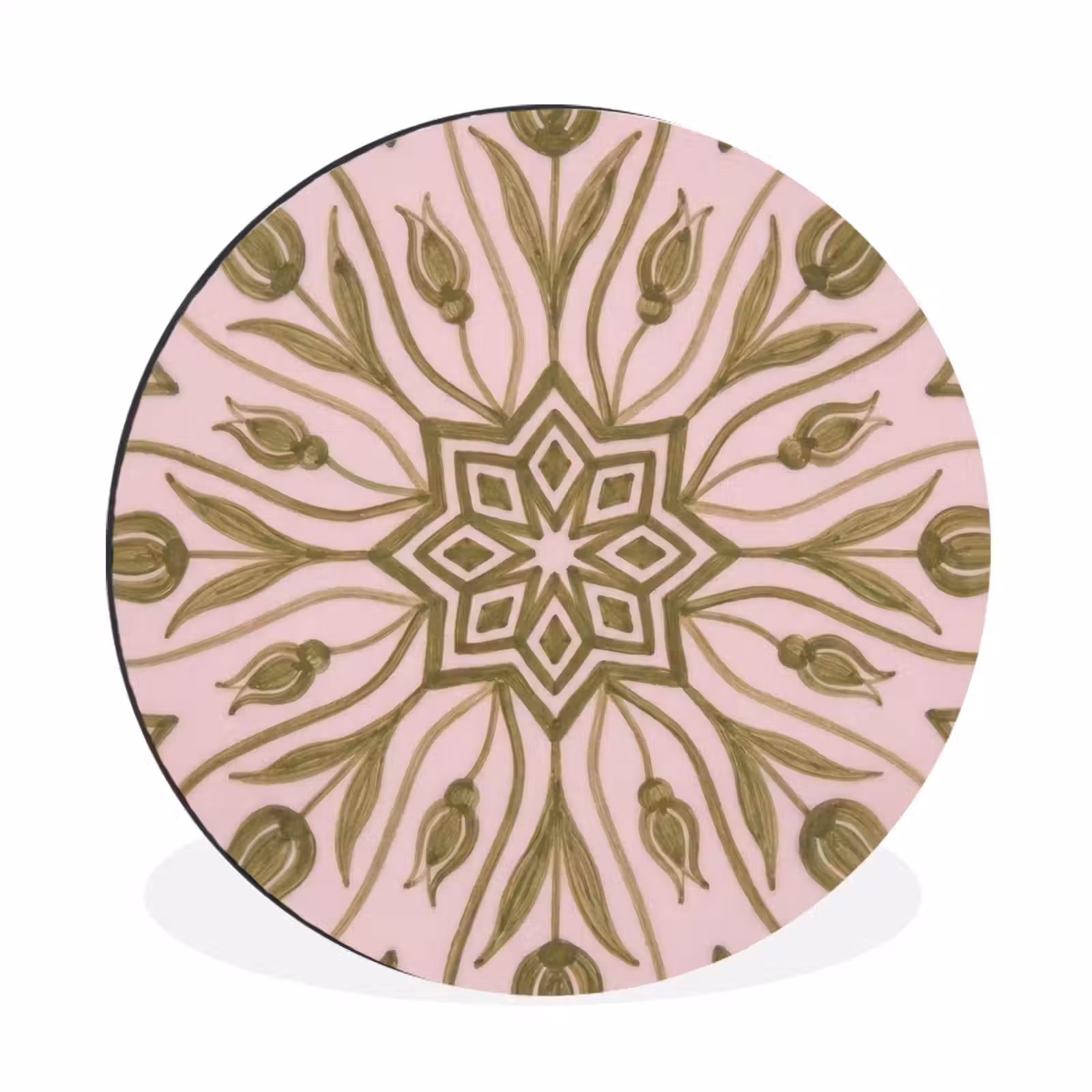 Wandcirkel - Aluminium - Patroon - Mandala - Decoratie - Abstract - Groen — 1
