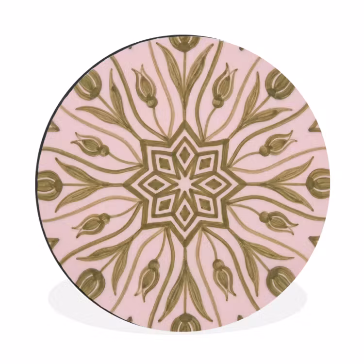Wandcirkel - Aluminium - Patroon - Mandala - Decoratie - Abstract - Groen — 1