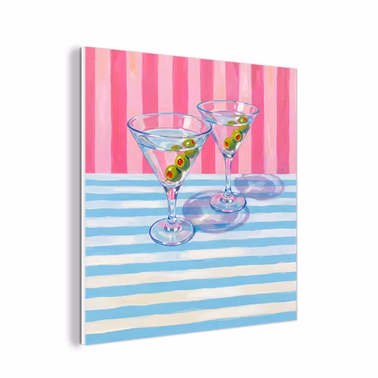 Forex - Cocktail - Olijven - Kunst - Modern - Roze — 1