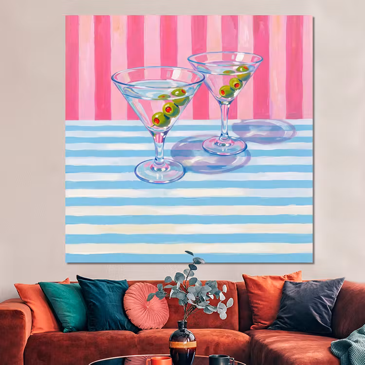 Forex - Cocktail - Olijven - Kunst - Modern - Roze — 3
