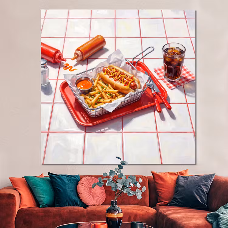 Forex - Eten - Hotdog - Fastfood - Modern - Rood — 3