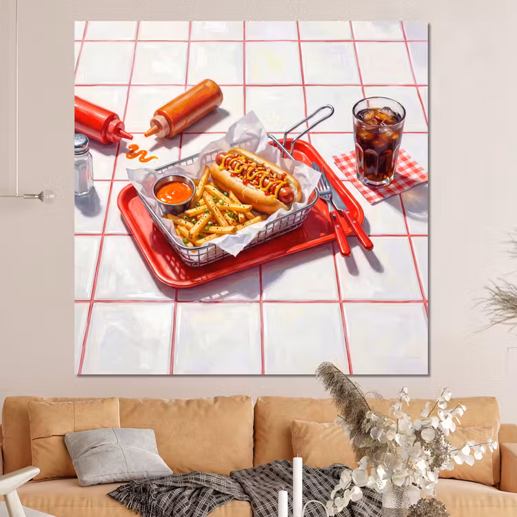 Forex - Eten - Hotdog - Fastfood - Modern - Rood — 4