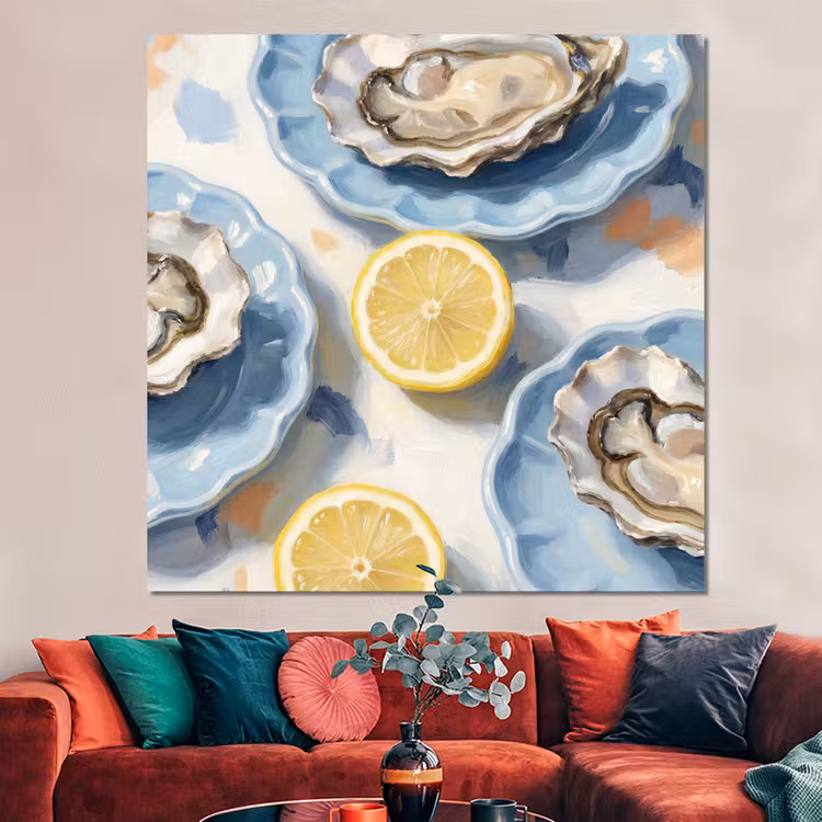 Forex - Eten - Oesters - Citroenen - Modern - Geel — 3