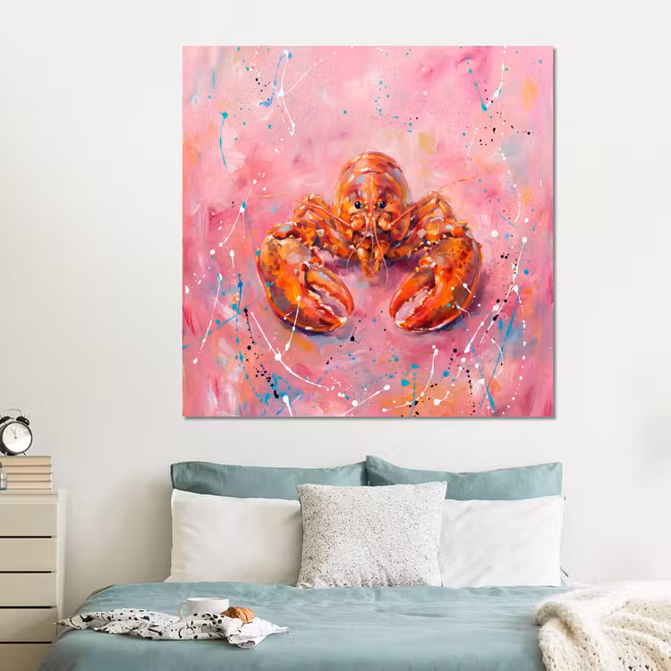 Forex - Zeeleven - Kreeft - Spatters - Abstract - Roze — 2