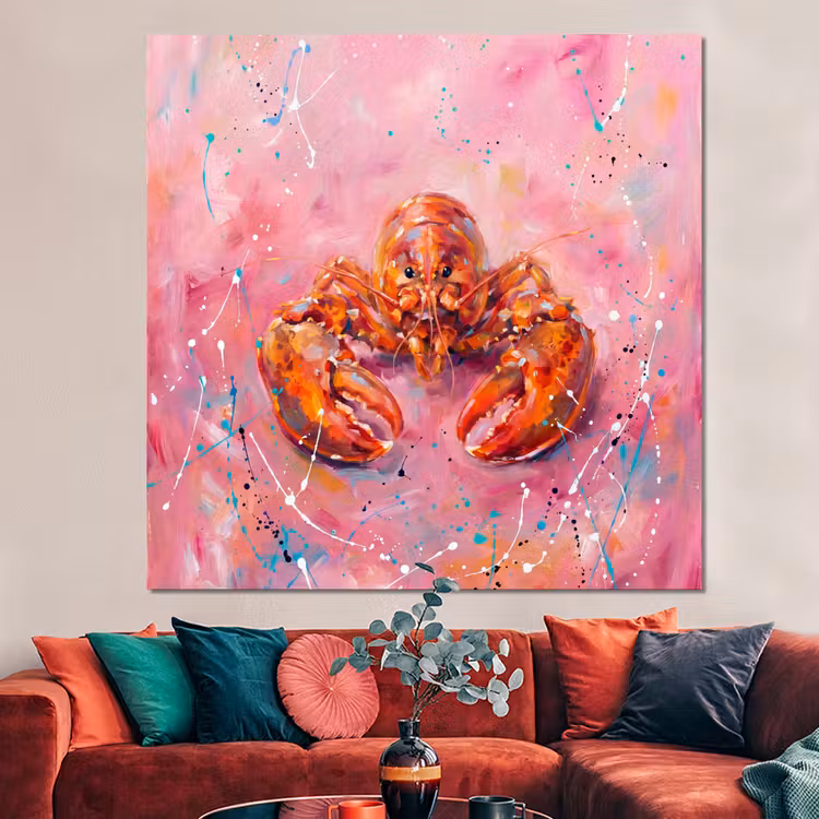 Forex - Zeeleven - Kreeft - Spatters - Abstract - Roze — 3