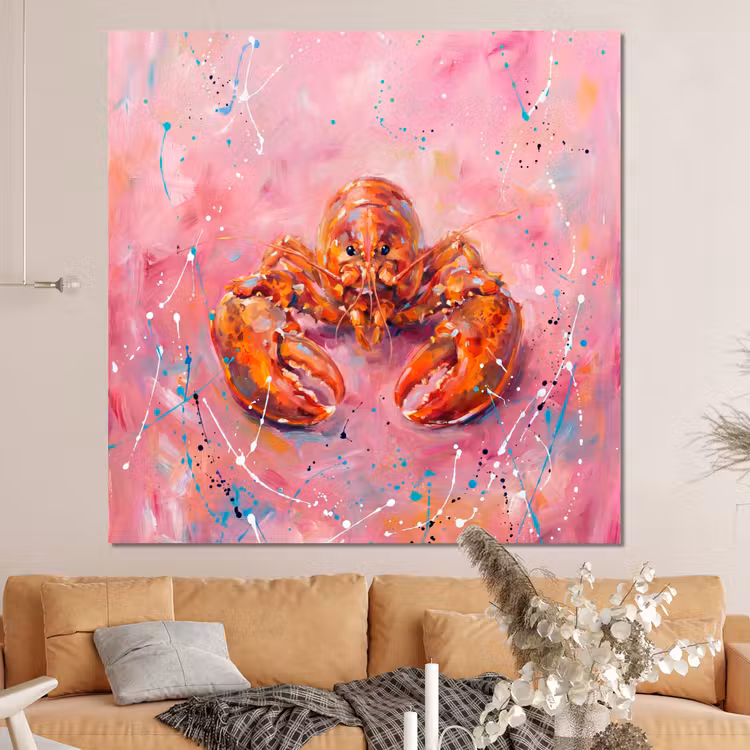 Forex - Zeeleven - Kreeft - Spatters - Abstract - Roze — 4