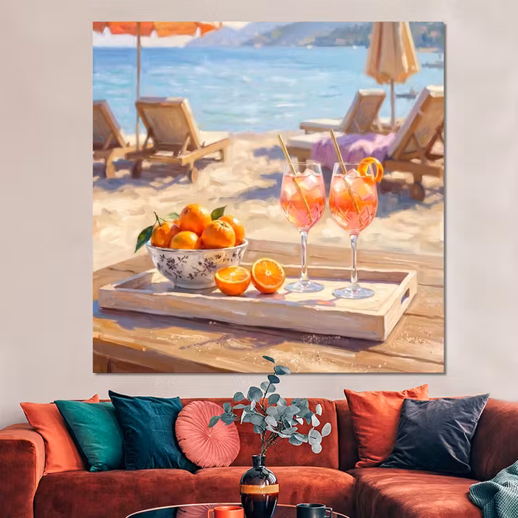 Forex - Drank - Glazen - Strand - Zomer - Oranje — 3