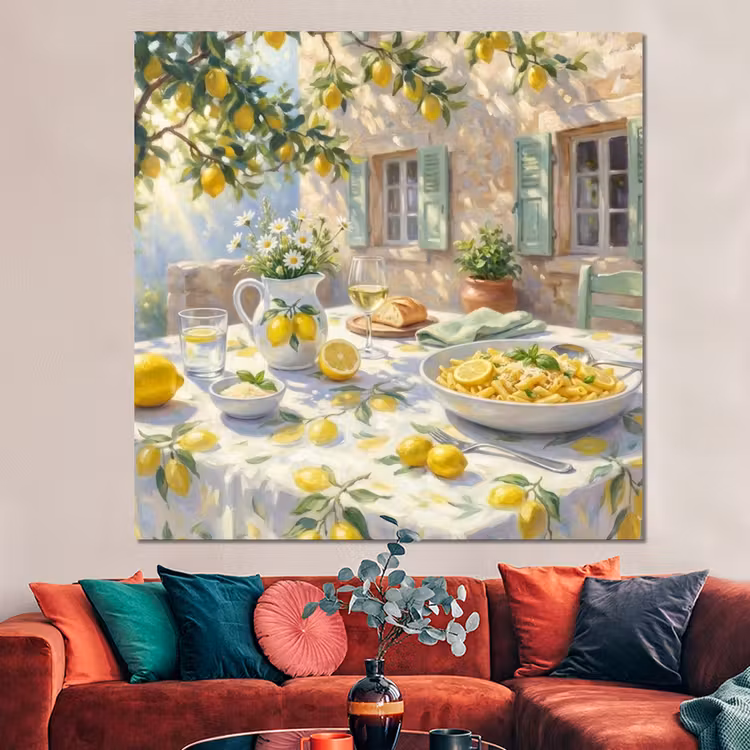 Forex - Eten - Terras - Zomer - Geschilderd - Geel — 3