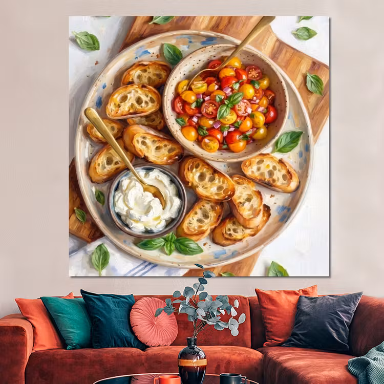 Forex - Eten - Tomaat - Brood - Kleurrijk - Keuken — 3