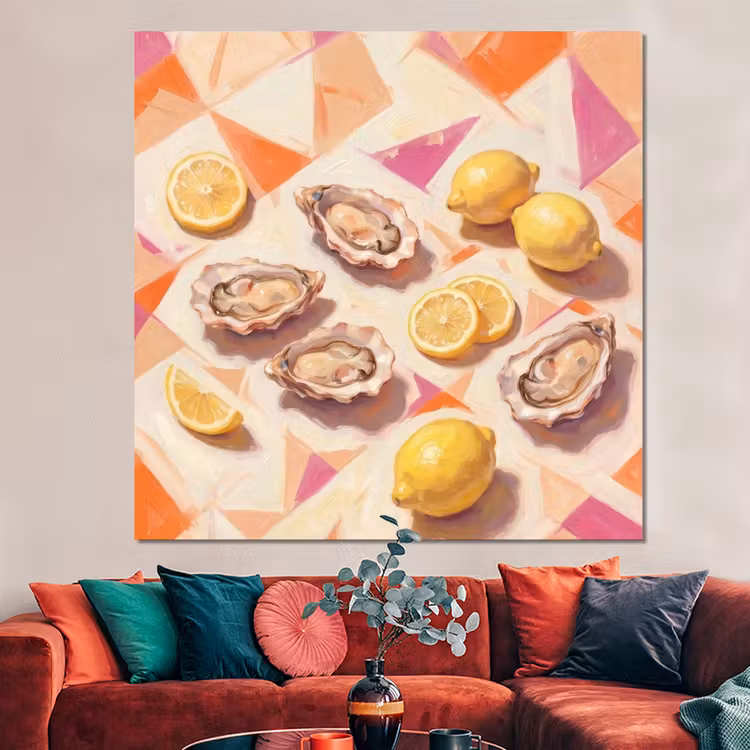 Forex - Stilleven - Citroenen - Oesters - Abstract - Oranje — 3