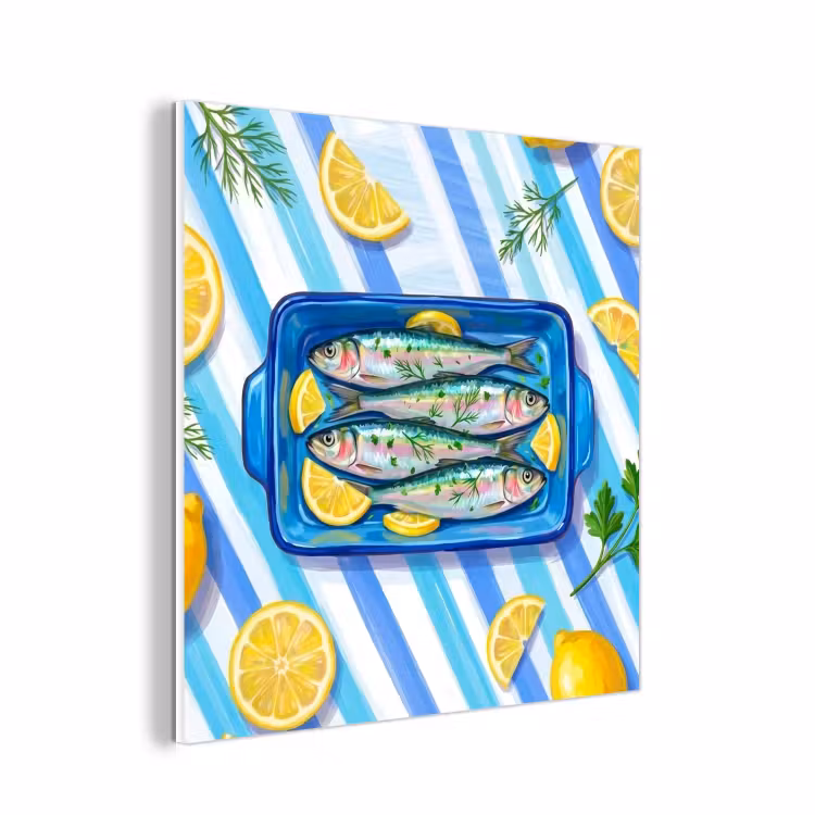 Forex - Vis - Citroen - Kruiden - Eten - Blauw — 1
