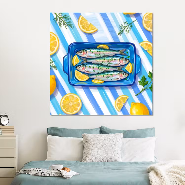 Forex - Vis - Citroen - Kruiden - Eten - Blauw — 2