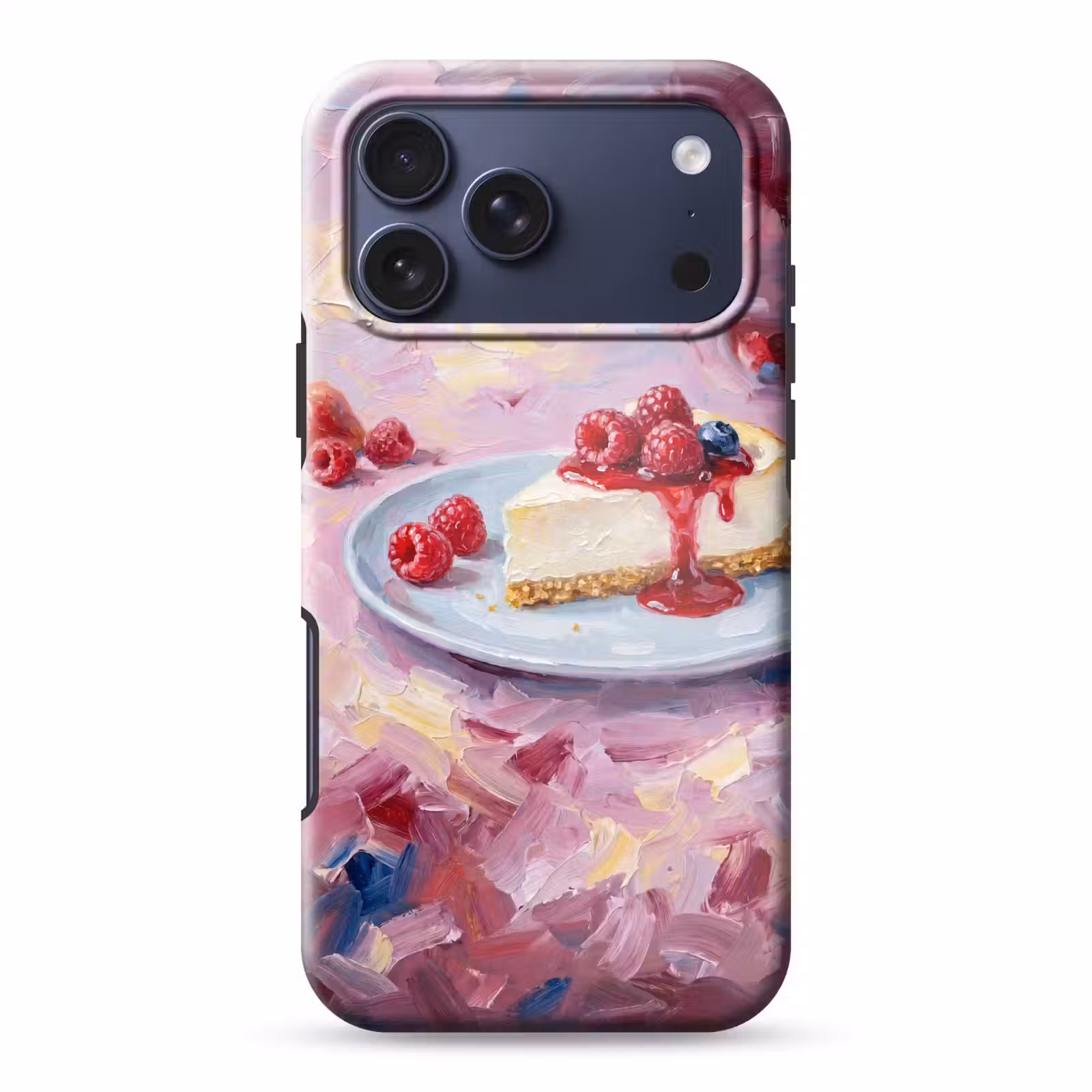 Telefoonhoesje Toughcase - Eten - Cheesecake - Bessen - Abstract - Roze — 1