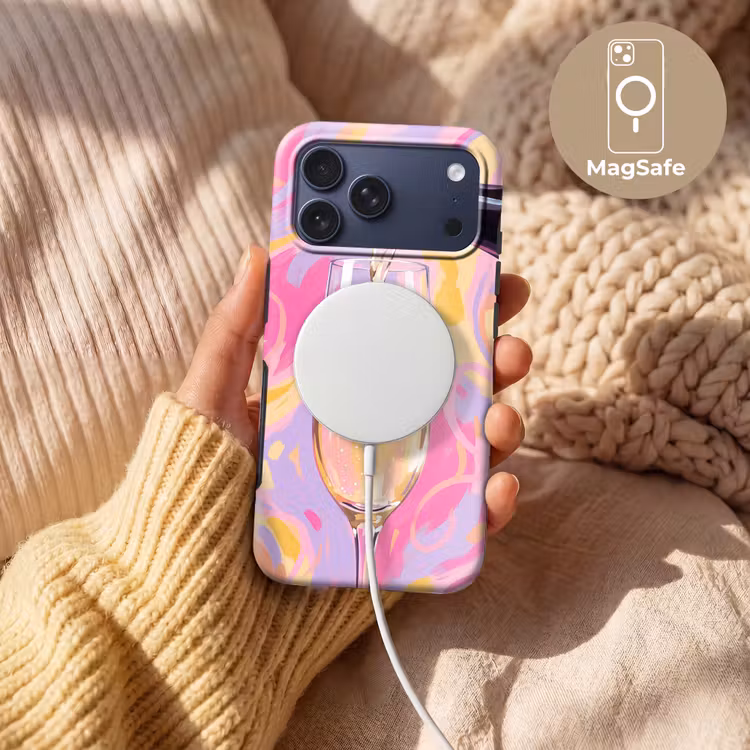 Telefoonhoesje Toughcase - Drank - Inschenken - Feest - Abstract - Roze — 8