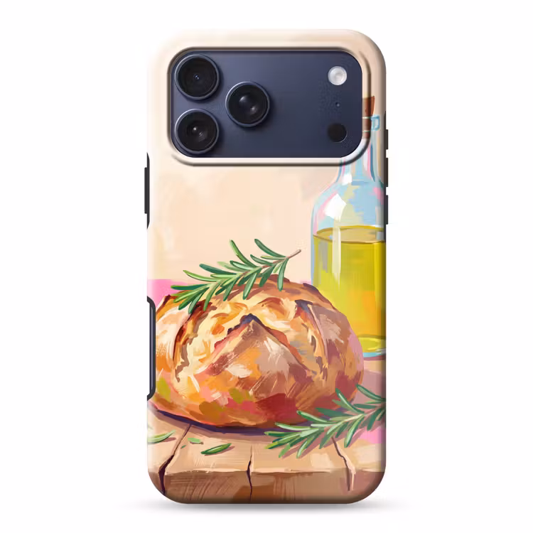 Telefoonhoesje Toughcase - Eten - Brood - Olijfolie - Abstract - Keuken — 1