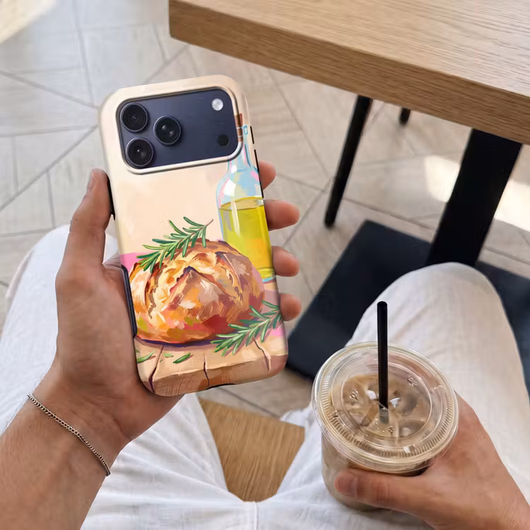 Telefoonhoesje Toughcase - Eten - Brood - Olijfolie - Abstract - Keuken — 4