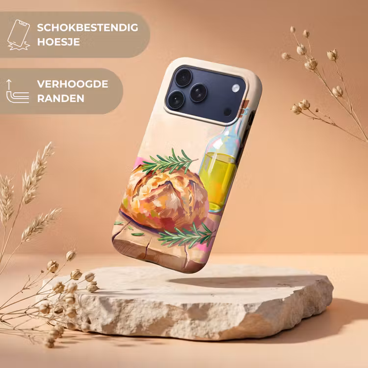 Telefoonhoesje Toughcase - Eten - Brood - Olijfolie - Abstract - Keuken — 5