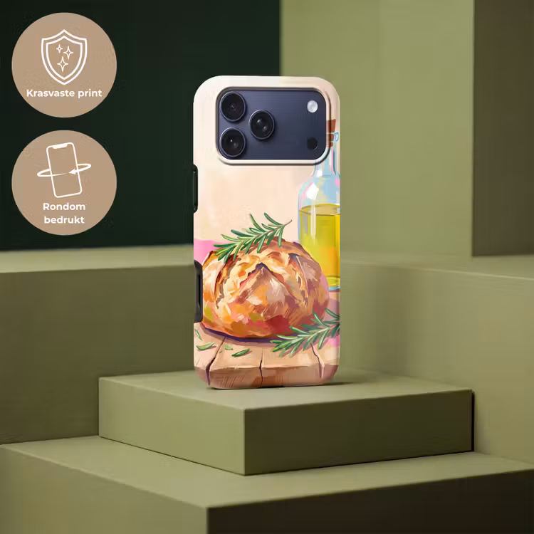 Telefoonhoesje Toughcase - Eten - Brood - Olijfolie - Abstract - Keuken — 7