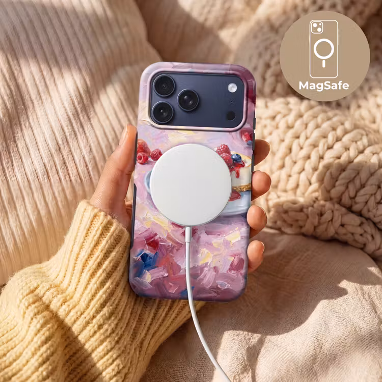 Telefoonhoesje Toughcase - Eten - Cheesecake - Bessen - Abstract - Roze — 8