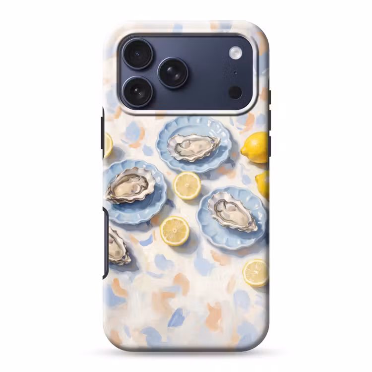 Telefoonhoesje Toughcase - Eten - Oesters - Citroenen - Modern - Geel — 1