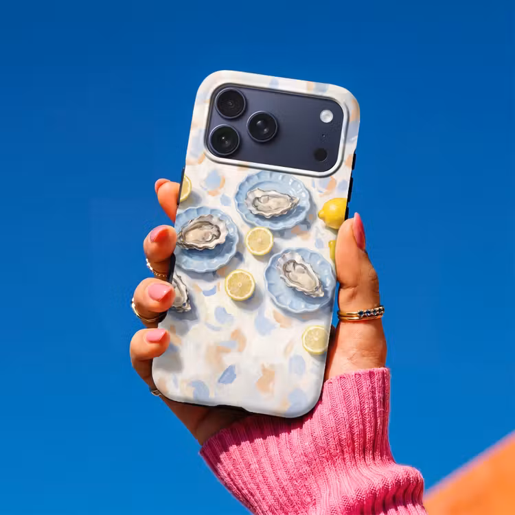 Telefoonhoesje Toughcase - Eten - Oesters - Citroenen - Modern - Geel — 2