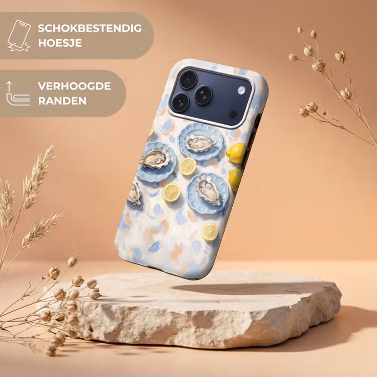 Telefoonhoesje Toughcase - Eten - Oesters - Citroenen - Modern - Geel — 5