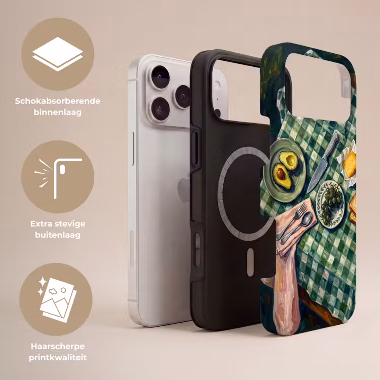 Telefoonhoesje Toughcase - Eten - Ontbijt - Tafel - Modern - Groen — 3