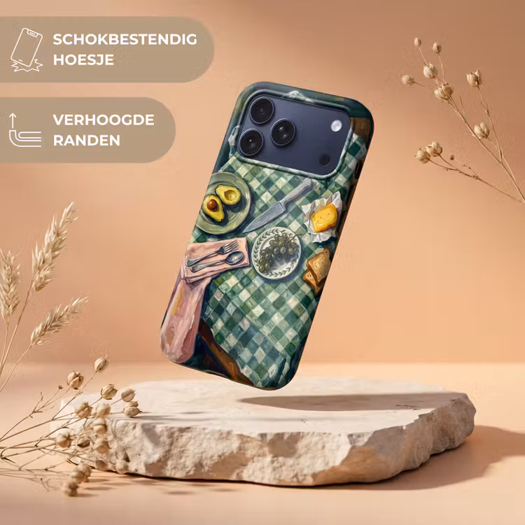 Telefoonhoesje Toughcase - Eten - Ontbijt - Tafel - Modern - Groen — 5