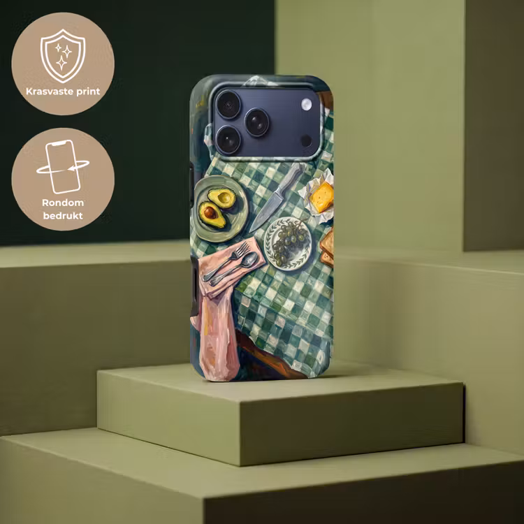 Telefoonhoesje Toughcase - Eten - Ontbijt - Tafel - Modern - Groen — 7