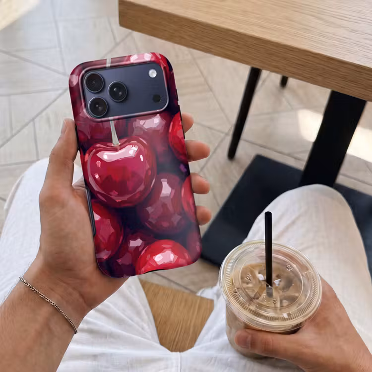 Telefoonhoesje Toughcase - Fruit - Kersen - Eten - Modern - Rood — 4