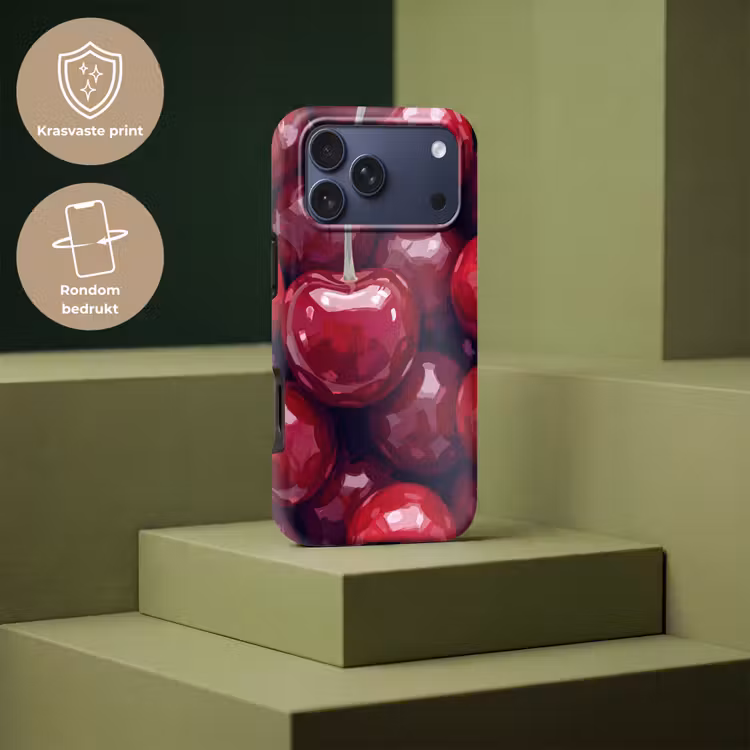 Telefoonhoesje Toughcase - Fruit - Kersen - Eten - Modern - Rood — 7